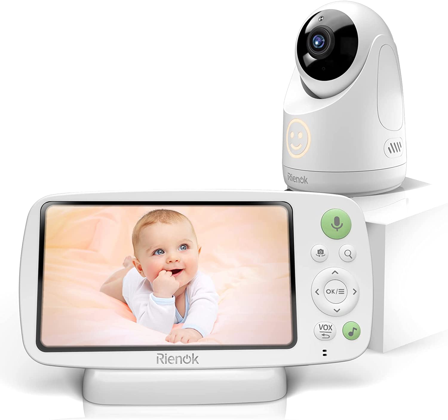 Baby Camera Monitor,5 Video Baby Monitor with 1080P Camera,2-Way